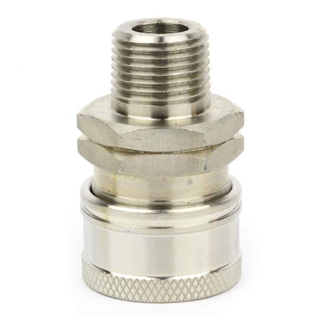 Interstate Pneumatics Pressure Washer 3/8 Inch MNPT Stainless Steel Coupler 5200 PSI PW7147